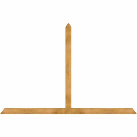 Ekena Millwork Portland Rough Sawn Timber Gable Bracket, Western Red Cedar, 96"W x 64"H x 4"D x 4"F, 16/12 Pitch GBW096X64X0404POR00RWR